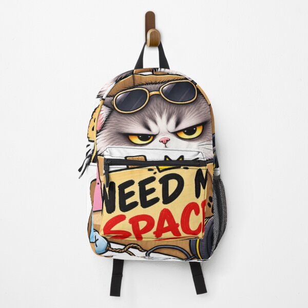 Item preview, Need My Space Cat Sticker – Funny Introvert & Personal Space Design designed and sold by Genzfirevibes.