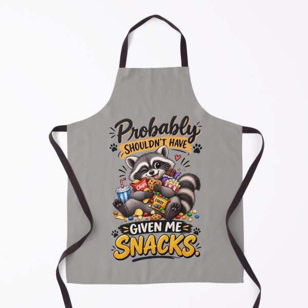 Item preview, Funny Raccoon Design, Probably Shouldn’t Have Given Me Snacks designed and sold by Right-UR.