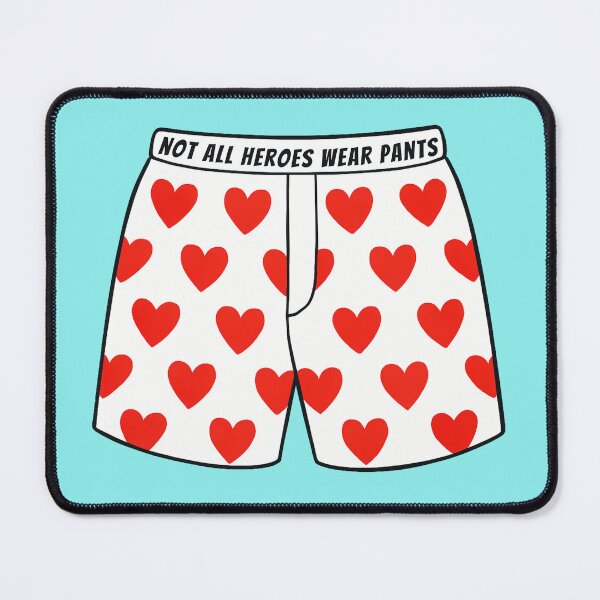 Item preview, Not All Heroes Wear Pants – Dungeon Crawler Carl Heart Boxers designed and sold by RollForDesignCo.