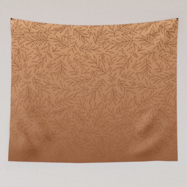 Item preview, Willow Branch Drift – Delicate Botanical Leaf Ombre Pattern | Orange designed and sold by Frohyou.