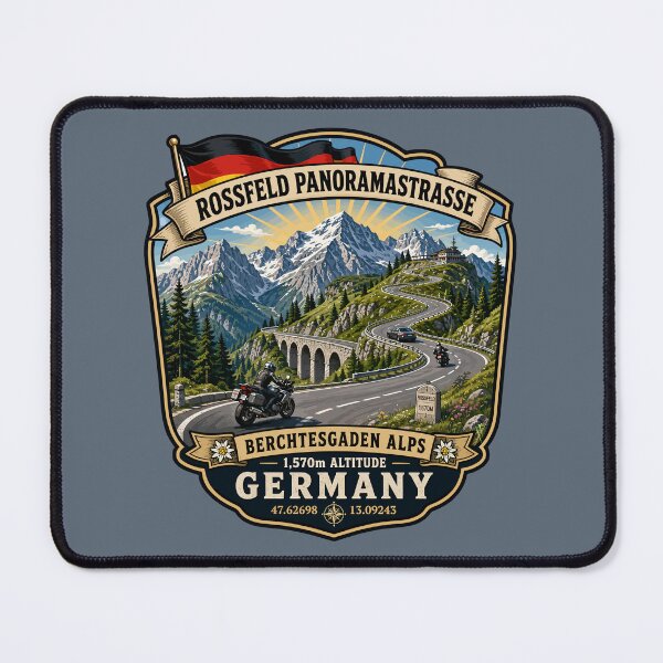 Item preview, Rossfeld Panoramastrasse panoramastraße Germany Motorcycle Sticker & TShirt 03 designed and sold by OuterShellUK.