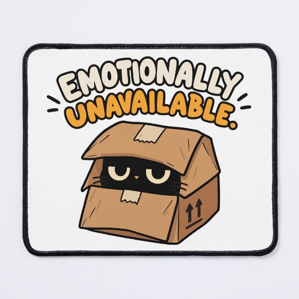 Item preview, Emotionally Unavailable Cat in a Box designed and sold by MewMade.