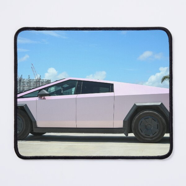 Item preview, Pink Tesla Cyber Truck outside SpaceX Starbase production facility designed and sold by STFPhotoAgency.