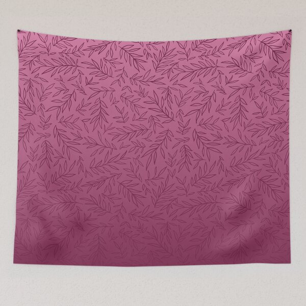 Item preview, Willow Branch Drift – Delicate Botanical Leaf Ombre Pattern | Pink designed and sold by Frohyou.