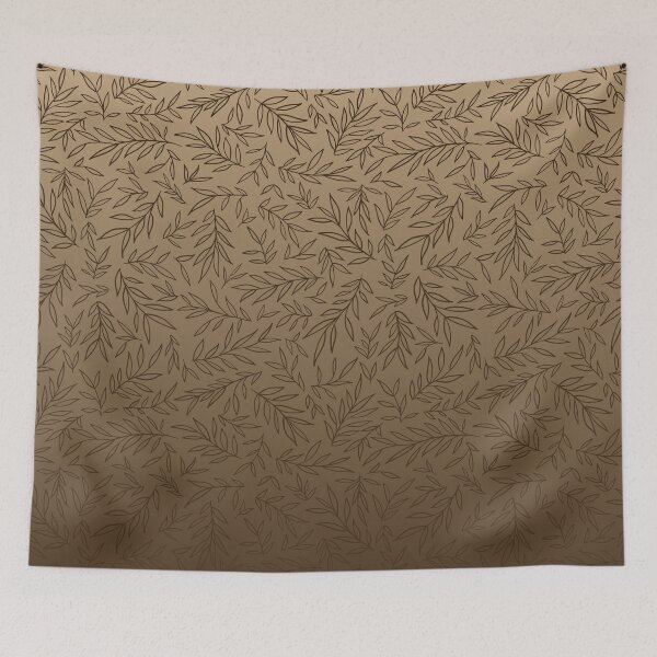 Item preview, Willow Branch Drift – Delicate Botanical Leaf Ombre Pattern | Brown designed and sold by Frohyou.