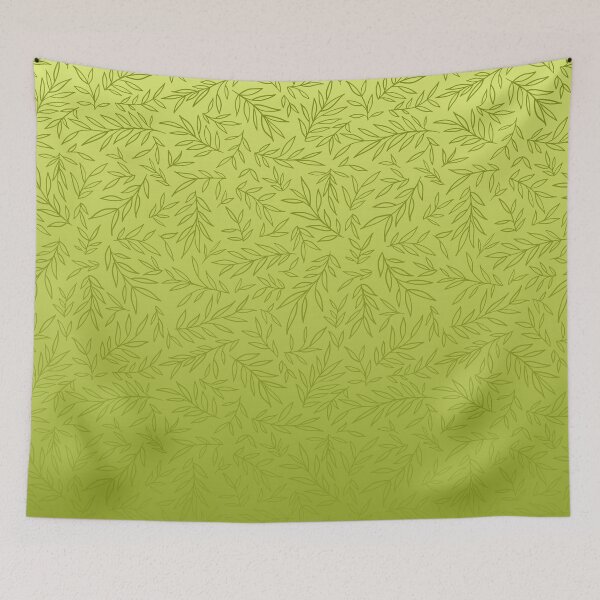 Item preview, Willow Branch Drift – Delicate Botanical Leaf Ombre Pattern | Chartreuse designed and sold by Frohyou.