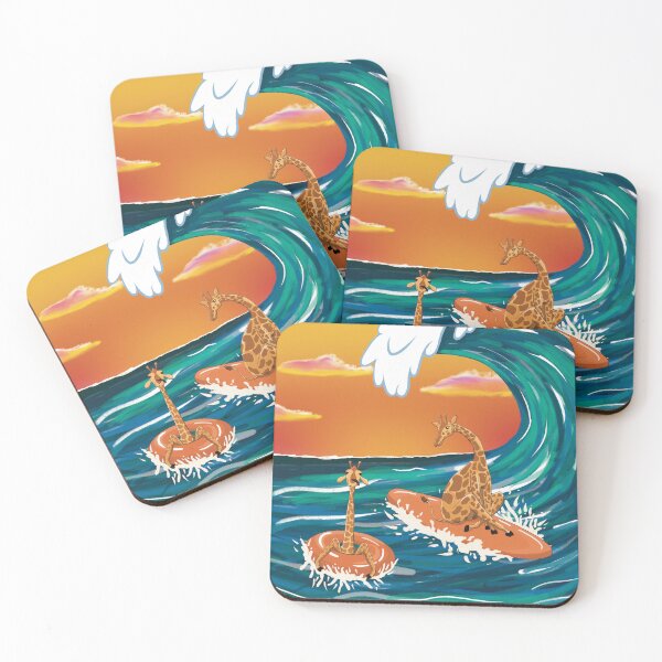 Item preview, Surfs Up Giraffes At Sea designed and sold by Snookies Prints.