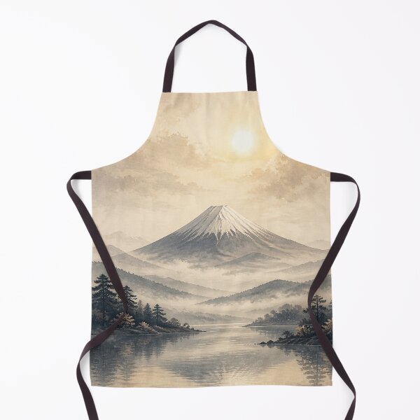 Item preview, Mount Fuji Wall Art Poster | Mist Around Fuji Peak, Japandi Japanese Landscape Print designed and sold by LuminaKage.