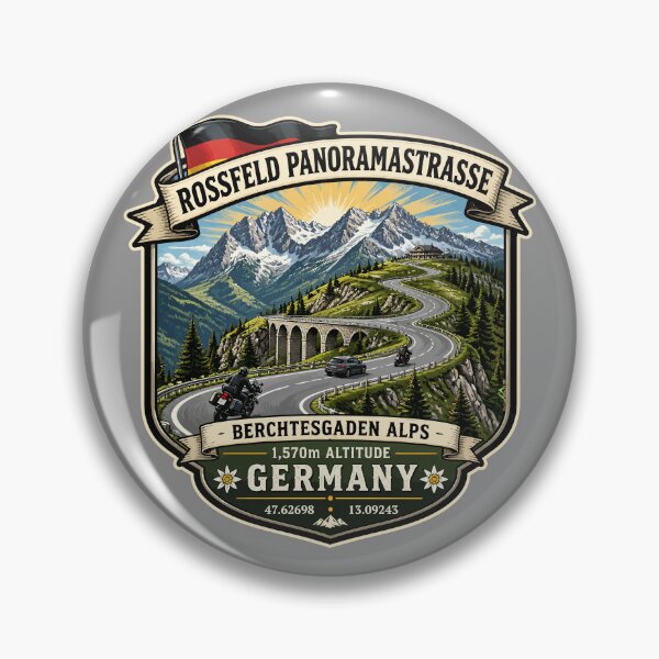 Item preview, Rossfeld Panoramastrasse panoramastraße Germany Motorcycle Sticker & TShirt 04 designed and sold by OuterShellUK.