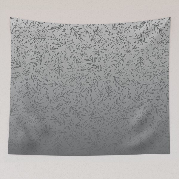 Item preview, Willow Branch Drift – Delicate Botanical Leaf Ombre Pattern | Gray designed and sold by Frohyou.