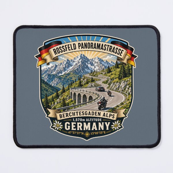 Item preview, Rossfeld Panoramastrasse panoramastraße Germany Motorcycle Sticker & TShirt 05 designed and sold by OuterShellUK.