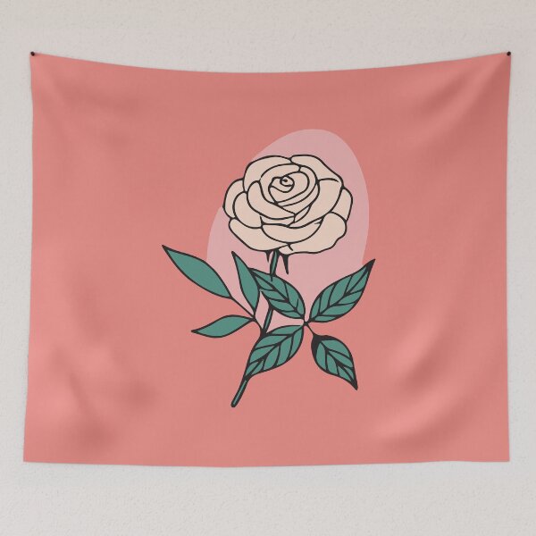 Item preview, Soft Rose Bloom with Lush Green Leaves designed and sold by hettingerfloy.