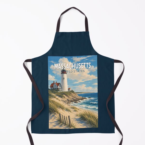 Item preview, Massachusetts Illustration Travel Art Vintage designed and sold by KrisSidDesigns.