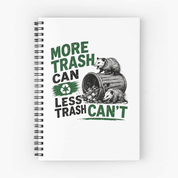Item preview, More Trash Can Less Trash Can't Recycling Opossum Conservationist designed and sold by JonesFlora2025.