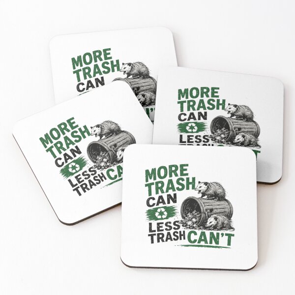 Item preview, More Trash Can Less Trash Can't Recycling Opossum Conservationist designed and sold by JonesFlora2025.