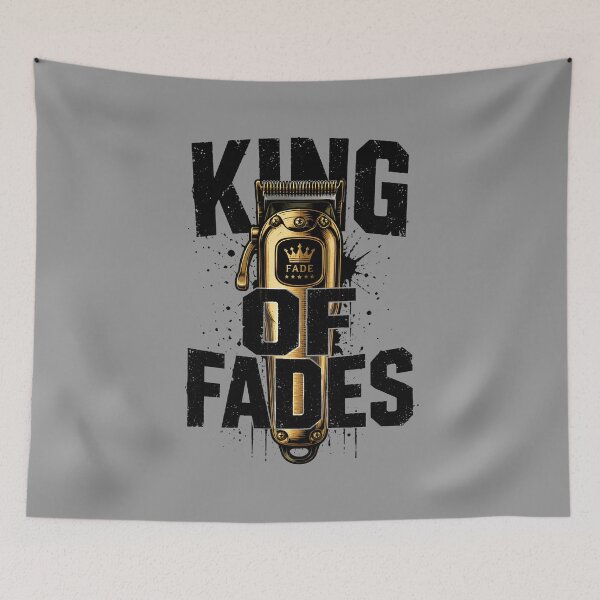 Item preview, King Of Fades Golden Barber Clipper Typography designed and sold by Barber MD Culture.