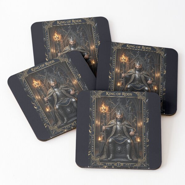Item preview, King of Rods- tarot card designed and sold by Studio77-Gothic.