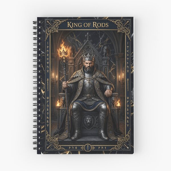 Item preview, King of Rods- tarot card designed and sold by Studio77-Gothic.