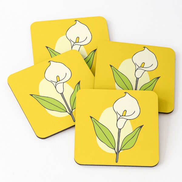 Item preview, Cream Calla Lily with Bright Green Leaves designed and sold by hettingerfloy.