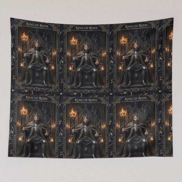 Item preview, King of Rods- tarot card designed and sold by Studio77-Gothic.