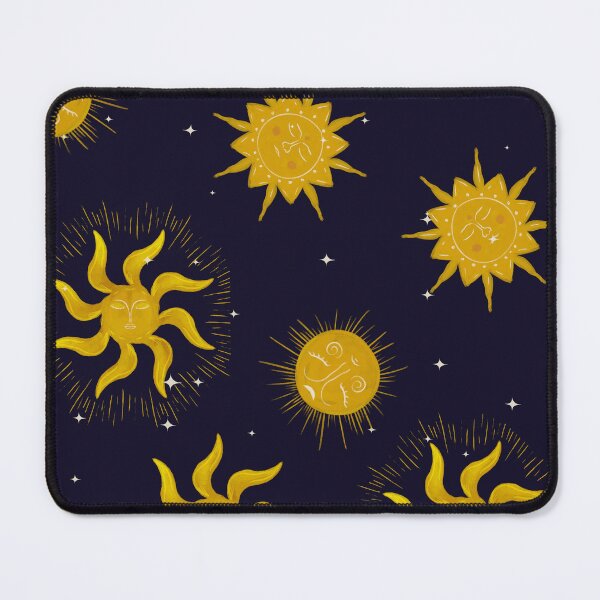 Item preview, Vintage Mystic Celestial Suns and Stars in Gold and Crimson Red designed and sold by aneladesigns.