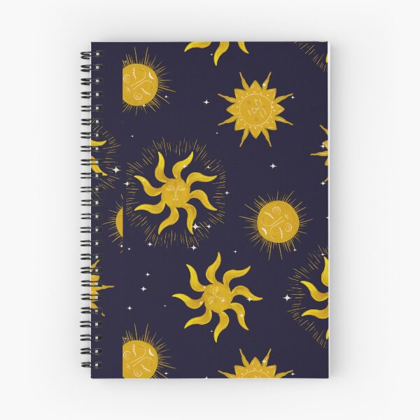 Item preview, Vintage Mystic Celestial Suns and Stars in Gold and Crimson Red designed and sold by aneladesigns.