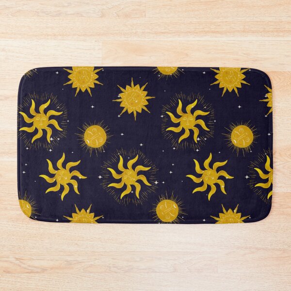 Item preview, Vintage Mystic Celestial Suns and Stars in Gold and Crimson Red designed and sold by aneladesigns.
