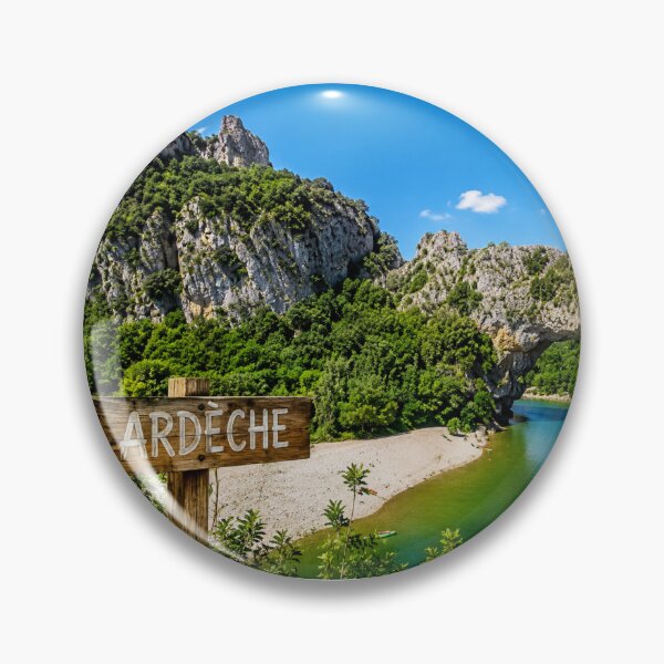 Item preview, Ardeche France Travel Sticker French Alps River Canyon Nature Adventure Summer Vacation designed and sold by AstraDrip Studio.