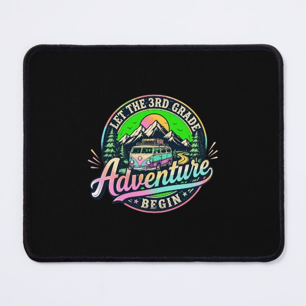 Item preview, Let the 3rd Grade Adventure Begin Mountains Sun Retro designed and sold by PaletteArc.