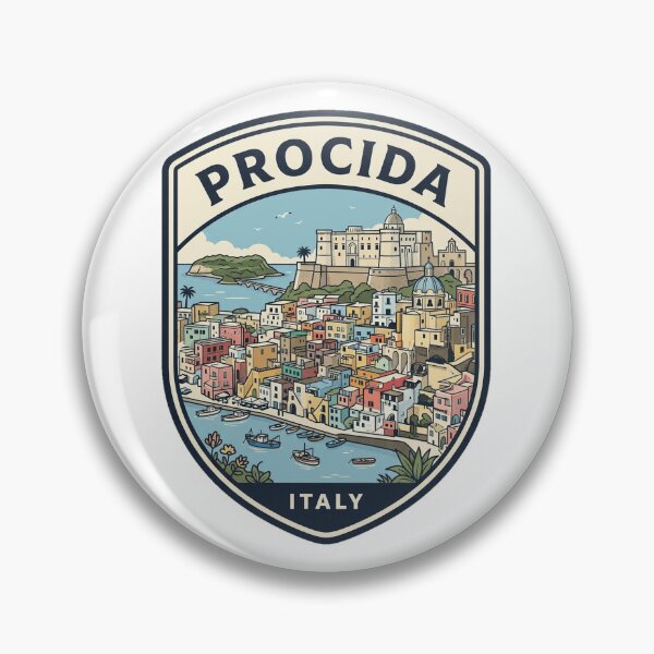 Item preview, Procida Italy Vintage Travel Badge designed and sold by k3rstman1.