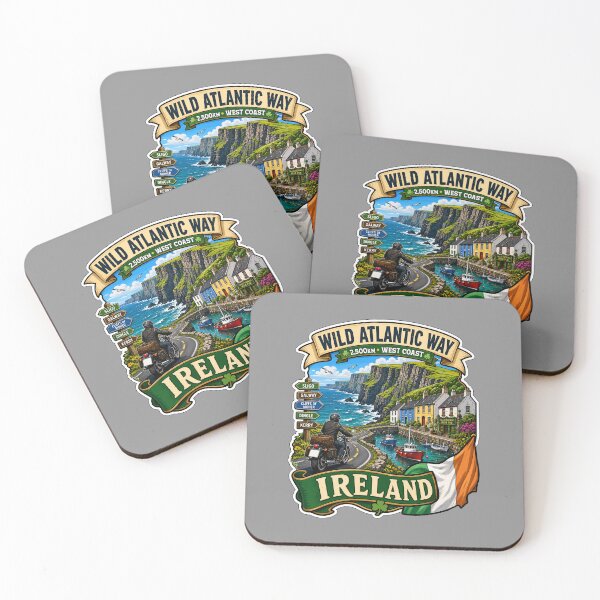 Item preview, Wild Atlantic Way Ireland Motorcycle Sticker & TShirt 08 designed and sold by OuterShellUK.