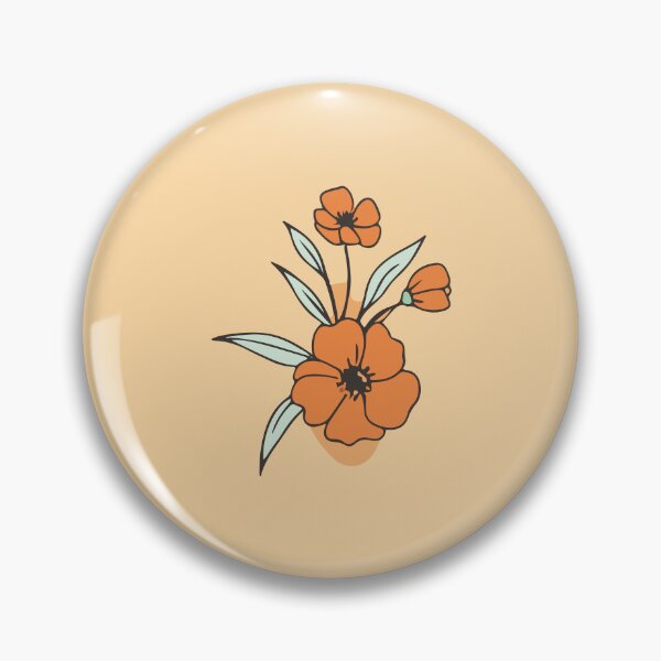 Item preview, Warm Orange Blossoms on Soft Peach Background designed and sold by hettingerfloy.