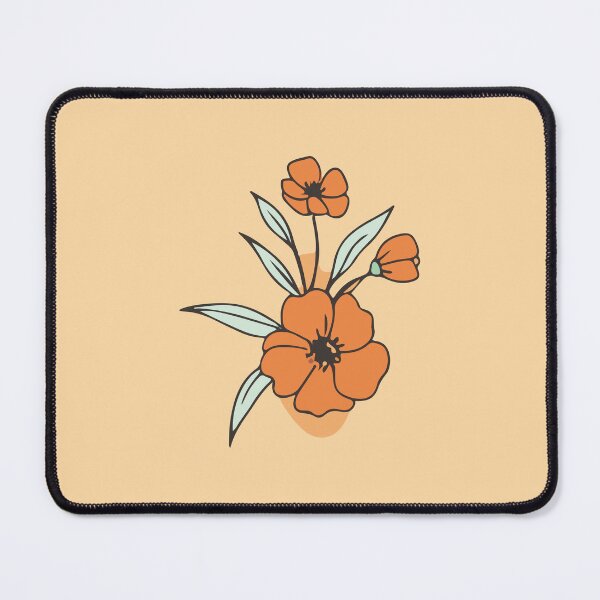 Item preview, Warm Orange Blossoms on Soft Peach Background designed and sold by hettingerfloy.