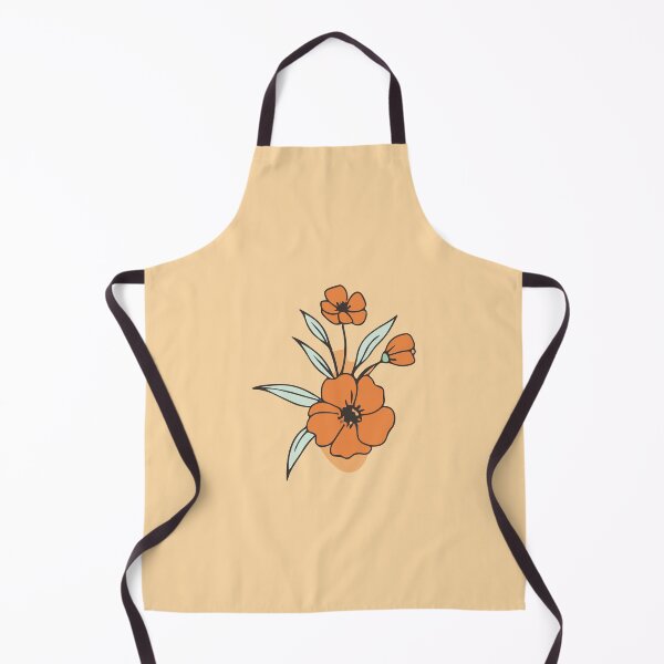 Item preview, Warm Orange Blossoms on Soft Peach Background designed and sold by hettingerfloy.