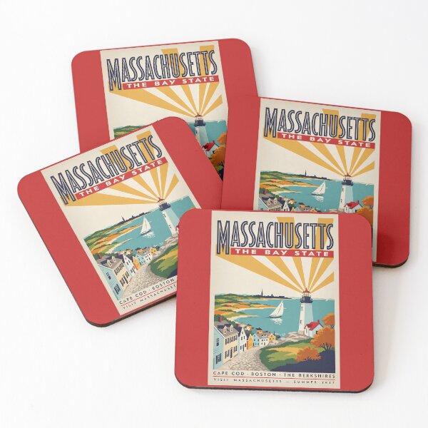 Item preview, Massachusetts Lighthouse Illustration Travel Art Vintage designed and sold by KrisSidDesigns.