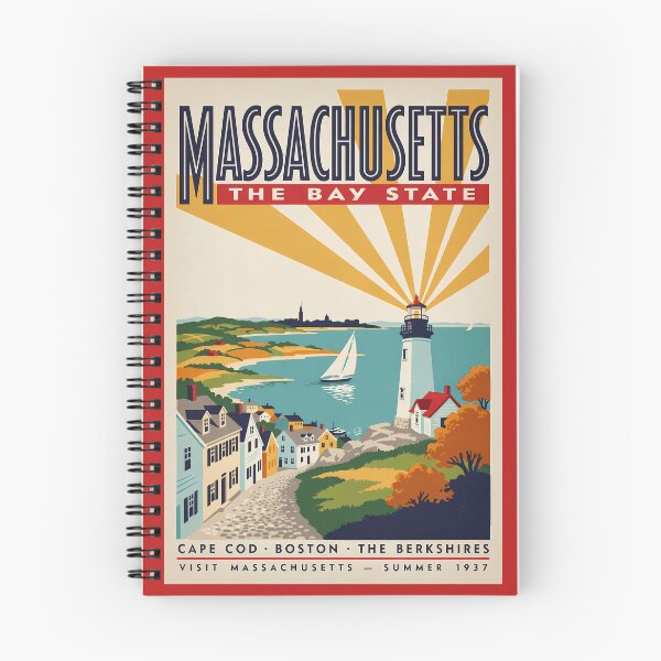 Item preview, Massachusetts Lighthouse Illustration Travel Art Vintage designed and sold by KrisSidDesigns.