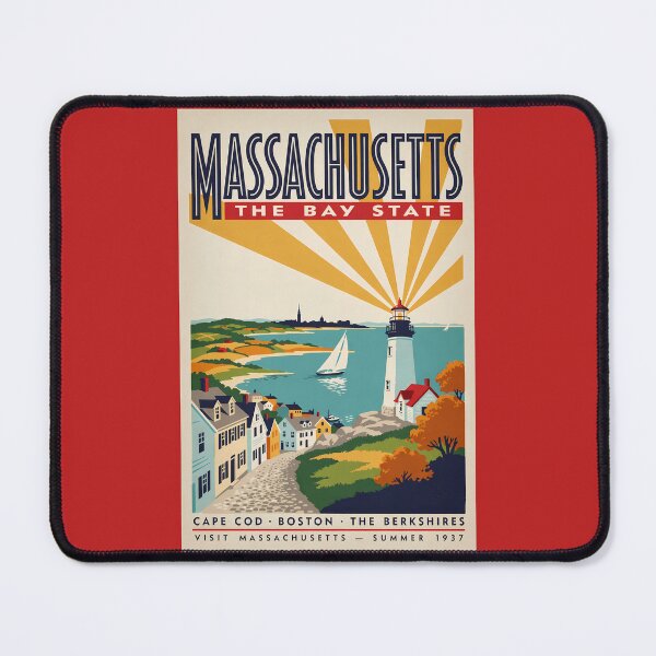 Item preview, Massachusetts Lighthouse Illustration Travel Art Vintage designed and sold by KrisSidDesigns.