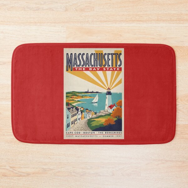 Item preview, Massachusetts Lighthouse Illustration Travel Art Vintage designed and sold by KrisSidDesigns.