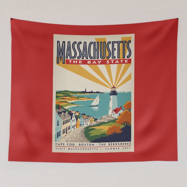 Item preview, Massachusetts Lighthouse Illustration Travel Art Vintage designed and sold by KrisSidDesigns.