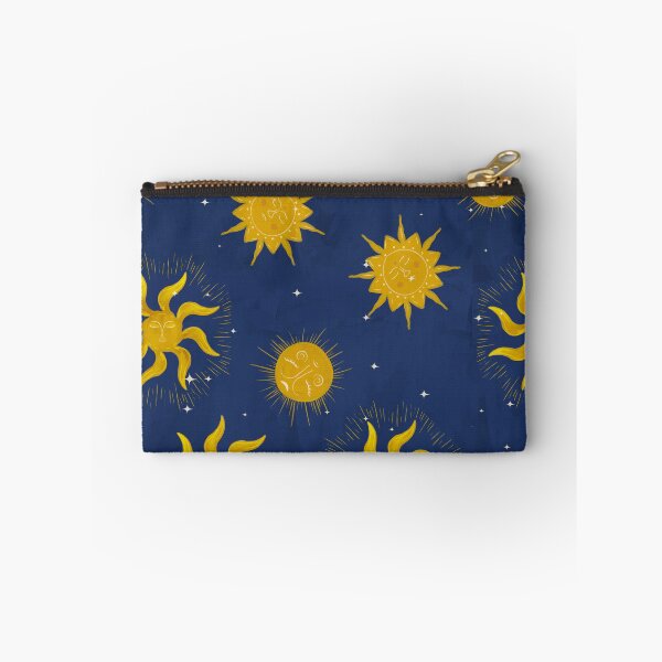Item preview, Vintage Mystic Celestial Suns and Stars in Gold and Deep Blue designed and sold by aneladesigns.