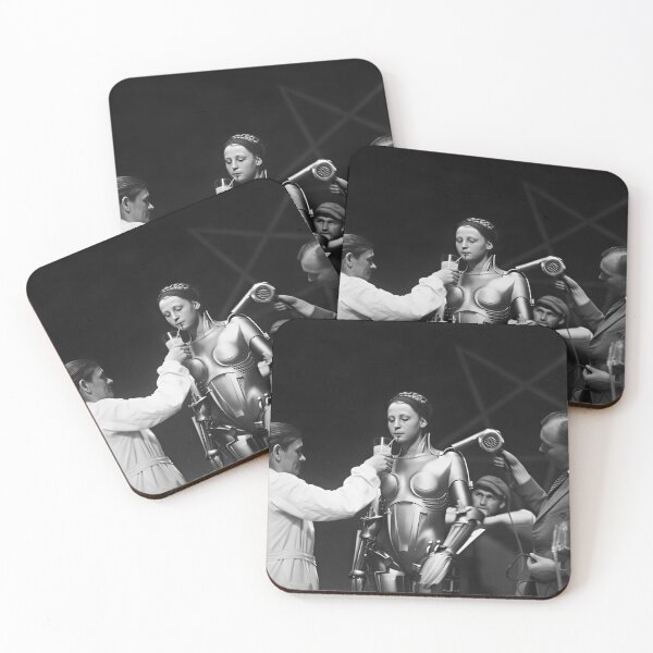 Item preview, Vintage 1927 Metropolis movie set with Brigitte Heim as the False Maria machine human Maschinenmensch drinking through straw black and white photograph designed and sold by Astrid Arkhangelsky.