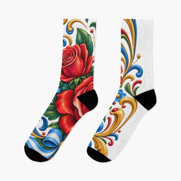 Aperçu de l'œuvre Roses Fileteada – Art Porteño Argentin créée et vendue par Esencia Argentina.