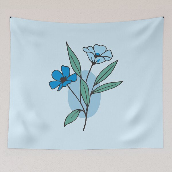 Item preview, Blue Wildflowers with Fresh Green Foliage designed and sold by hettingerfloy.