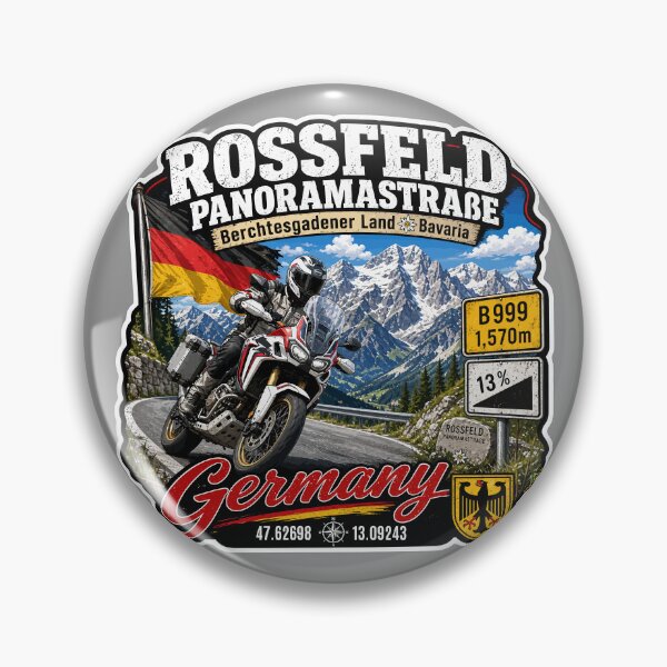 Item preview, Rossfeld Panoramastrasse panoramastraße Germany Motorcycle Sticker & TShirt 09 designed and sold by OuterShellUK.