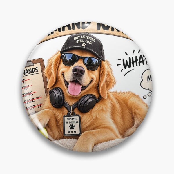 Item preview, Golden Retriever Professional Command Ignorer designed and sold by FurryPrintLab-FurryPrintLabDesign.