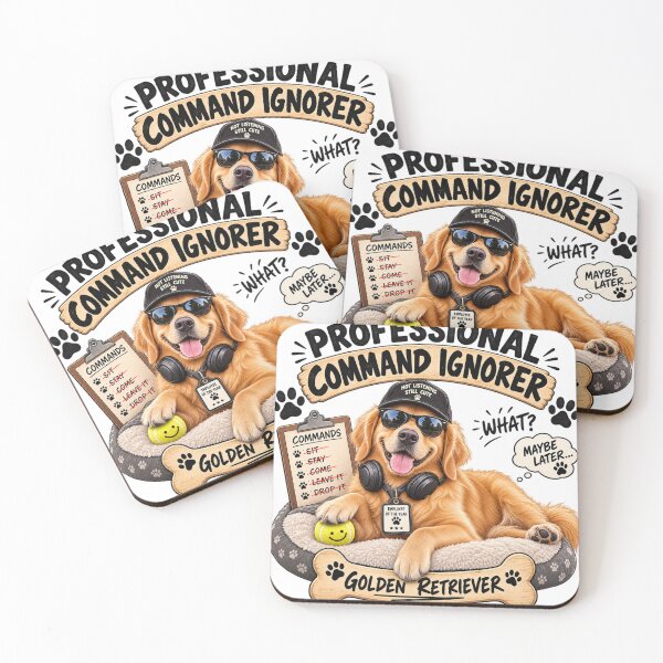 Item preview, Golden Retriever Professional Command Ignorer designed and sold by FurryPrintLab-FurryPrintLabDesign.