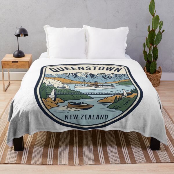 Item preview, Queenstown New Zealand Vintage Travel Emblem designed and sold by k3rstman1.