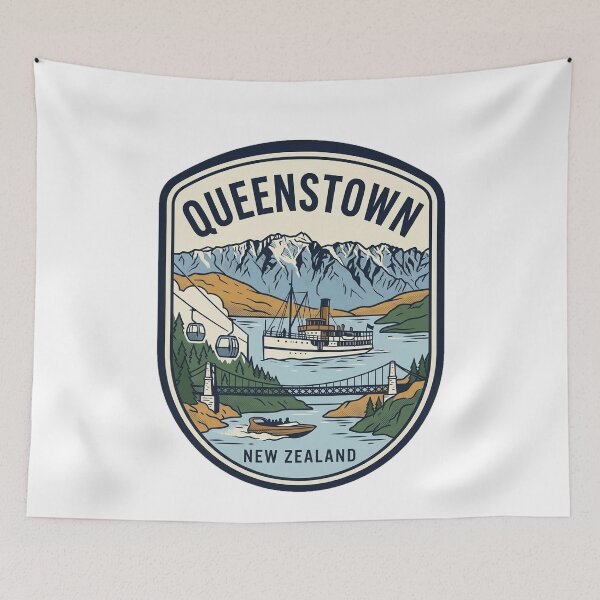 Item preview, Queenstown New Zealand Vintage Travel Emblem designed and sold by k3rstman1.