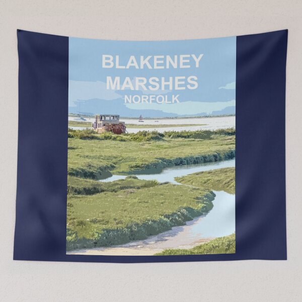 Item preview, Blakeney Marshes Norfolk.  Travel poster East Anglia.Uk designed and sold by BarbaraGlebska.