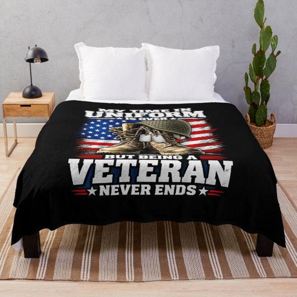 Item preview, American Veteran Never Ends – My Time in Uniform Is Over Veteran Military Design designed and sold by mobsture.